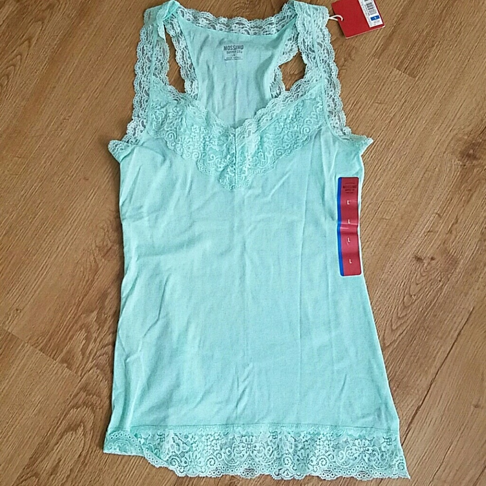 Mossimo tank mint green size large NWT